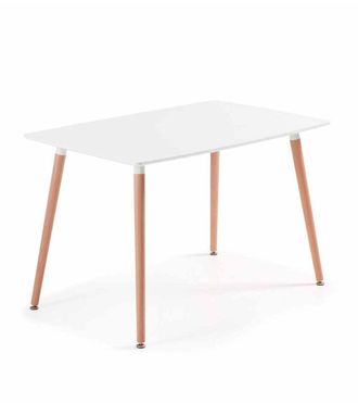 Home Heavenly Mesa comedor estilo n&oacute;rdico 120x80 cm color blanco