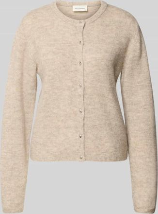 Moss Copenhagen Strickjacke aus Woll-Mix Modell Kellsey in Beige, Größe L/XL