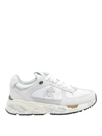 Premiata White Mased Sneakers