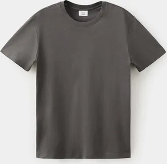Mango T-shirt slim-fit 180 gsm grigio scuro - Uomo - XXL - MANGO MAN