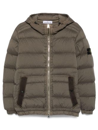 Stone Island Brown Quilted Down Jacket