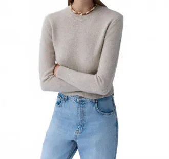 Guest In Residence Alina Crew Neck Sweater In Sand
