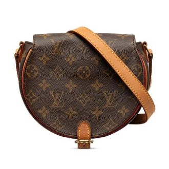 Louis Vuitton Pre-owned Sac Tambourine - Dames - Pre-owned - Bruin - Maat: ONE Size Leer