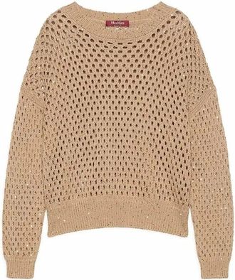 Max Mara Jersey de cuello redondo Mstgeyser - Knitwear - Mujer - Marr&oacute;n - M