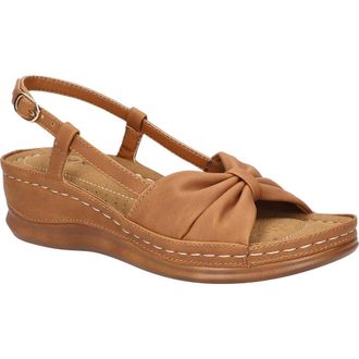 Easy Street Jupiter Slingback Platform Wedge Sandal in Tan at Nordstrom, Size 9.5