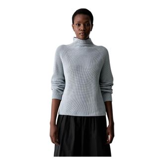 Marc O'Polo Jersey de cuello alto regular - Knitwear - Mujer - Azul - XL
