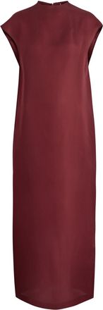 Khaite Lohan Semi-sheer Silk Maxi Dress - Dark Red - 2 (UK6 /xs)