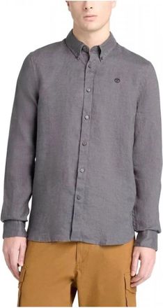 Timberland Mill Brook Linnen Overhemd - Heren - Casual Overhemden - Zwart - M - Linnen - Overhemden