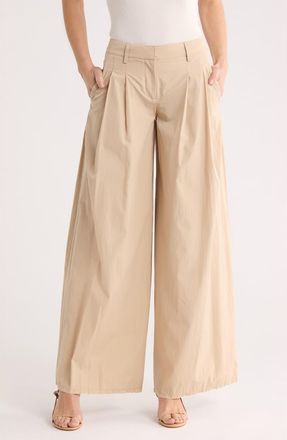 TWP New Didi Pleated Front Wide Leg Pants in Sandstone at Nordstrom Rack, Size 00