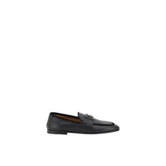 Dolce & Gabbana Loafers, male, Black, Size: 10 US Velvet Perimeter Loafers with DG Plaque
