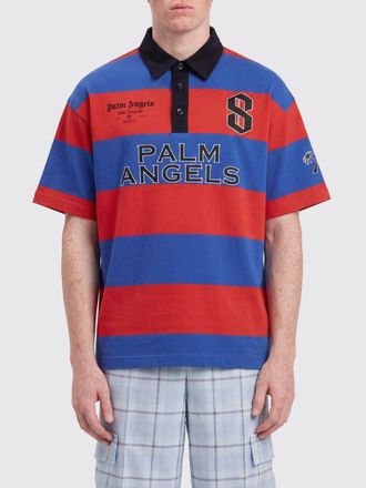 Palm Angels Polo Palm Angels in cotone a righe con logo