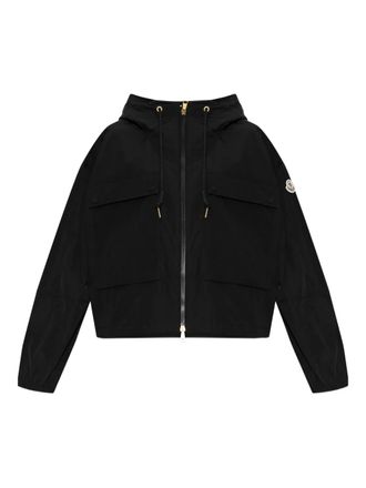 Moncler logo-patch jacket - Black