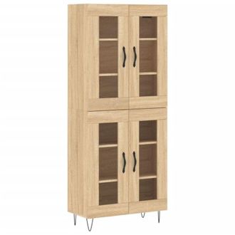 vidaXL Highboard Sonoma Oak 69.5x34x180 cm Engineered Wood vidaXL