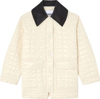 Ganni Lichte jassen - Dames - Zomerjassen - Beige - L/Xl - Jassen