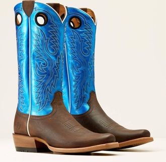 Ariat Mens Ringer Western Boots In Brown/blue