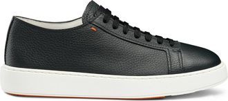 Santoni Tumbled Leather Sneakers - Heren - Sneakers - Blauw - 42 EU - Leer - Schoenen