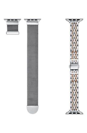 Posh Tech Assorted 2-Pack 38mm Apple Watch Watchbands in Rose Gold /Starburst at Nordstrom, Size 40Mm
