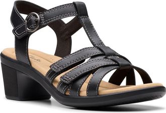 Clarks Emily Rose Sandal in Black Leather at Nordstrom Rack, Size 8.5