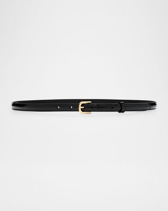 Toteme Patent Leather Skinny Belt