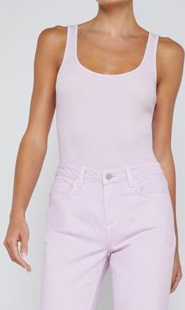 L'agence Nica Scoop Neck Tank Bodysuit in Pale Orchi at Nordstrom Rack, Size X-Large