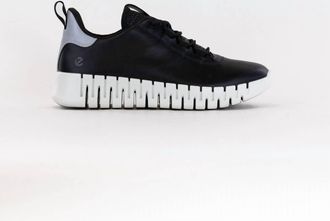 Ecco Womens Gruuv Sneaker In Black/light Gray