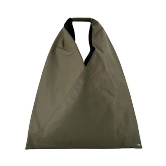 Maison Margiela Klassieke Japanese Shopper Tas - Dames - Tassen - Groen - Maat: ONE Size Zijde
