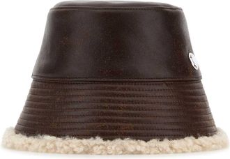Stella McCartney Stella Mc Cartney Brown Synthetic Leather Bucket Hat