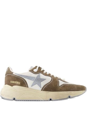 Golden Goose Low-Top Sneakers with Brown Suede Panelling