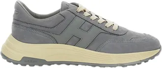 Hogan Suede Sneakers with Nappa Leather Inserts and Nubuck H Logo