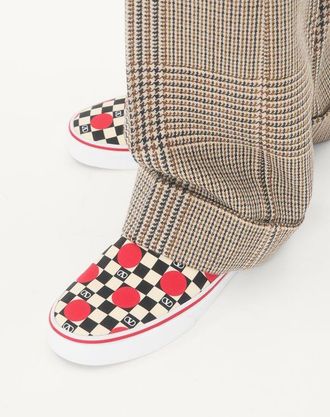 Valentino Garavani Sneaker Slip-On Valentino Garavani And Vans In Tessuto Con Stampa Vlogo Checkerboard E Dettaglio Pois Uomo BURRO/NERO/ROUGE PUR 40.5