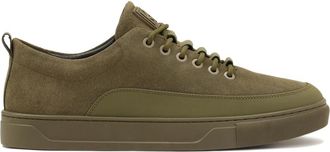 Kazar Heren sneakers in khaki kleur - Heren - Sneakers - Groen - 42 EU - Su&egrave;de - Schoenen