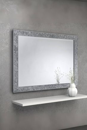 Julian Bowen Staccato Fragment Wall Mirror in Silver