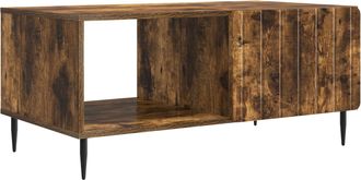 vidaXL Mesa De Centro Roble Ahumado 90 X 50 X 40 Cm Vidaxl