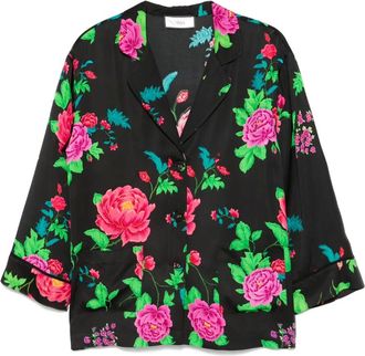 Nissa Camicia a fiori - Nero