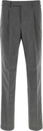 Pantaloni Torino Grey Tailored Pleated Pants