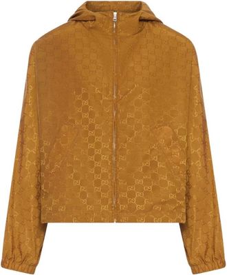 Gucci Light Jackets, female, Brown, Size: XS Gucci Coats