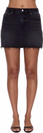 Pistola Denim Daisy Low Slung Mini Skirt In Caviar