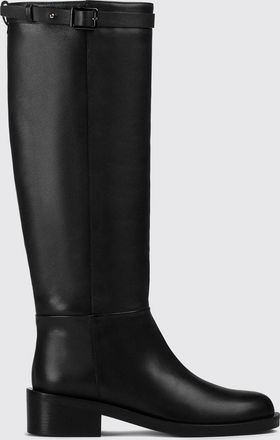 Doucal's Stivale al ginocchio in pelle di vitello liscia con zip laterale