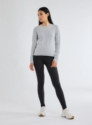 Majestic Filatures 100% Machine Washable Cashmere Long Sleeve Crewneck T-Shirt in Brume Chine at Nordstrom, Size 3