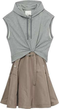 3.1 Phillip Lim sweatshirt combo dress - Grey