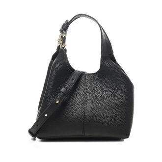 Coccinelle Cross Body Bags, female, Black, Size: ONE SIZE Black Leather Crossbody Bag Button Closure