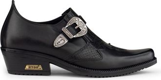 Infinity Leather Leather Winklepickers Cowboy Cuban Biker Shoes