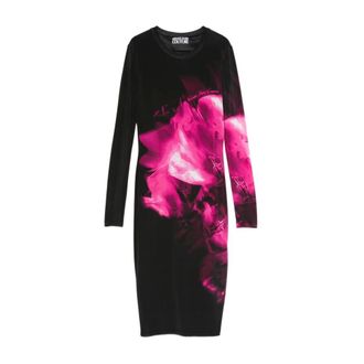 Versace Jeans Couture Midi Dresses, female, Multicolor, Size: 2XS Magenta Dress Collection