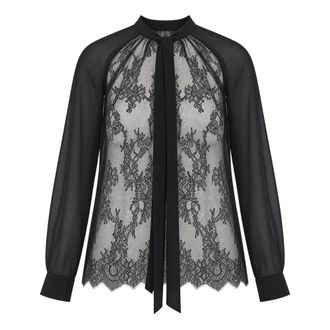 Liu Jo Blusa Cuello Mao - Blouses & Shirts - Mujer - Negro - M