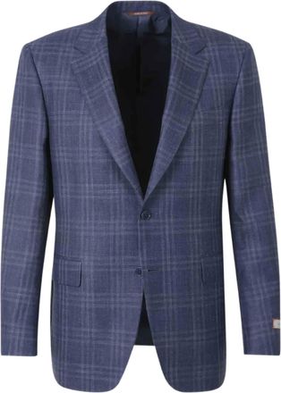 Canali Blazer a quadri - Blu