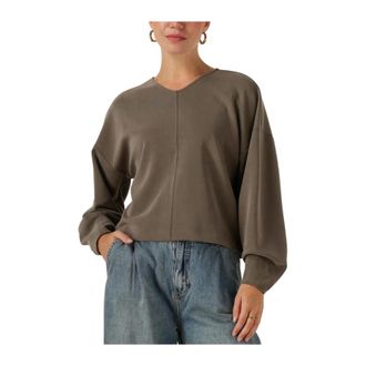 Summum Jersey Washed Modal Scuba Trui - Dames - Blouses & Shirts - Groen - Maat: XS Modal