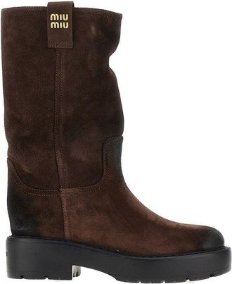 Miu Miu Suede leather boots Woman 37+