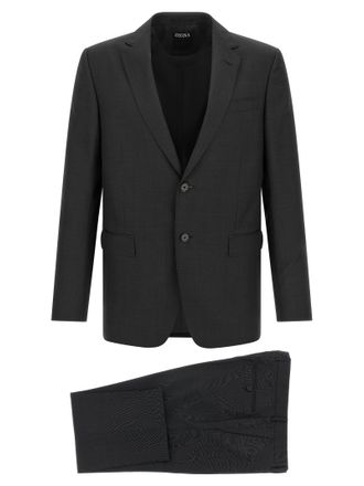Ermenegildo Zegna Gray Wool Two-Piece Mens Suit