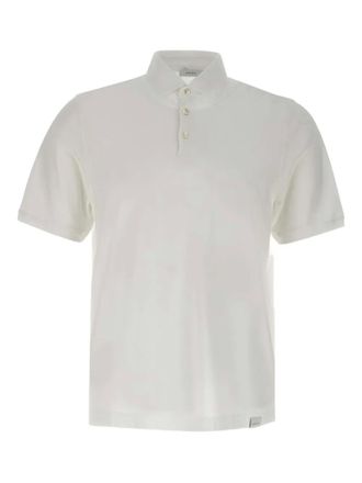 Diktat mother-of-pearl button polo shirt - White