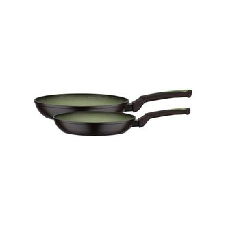 GSW Set De 2 Sartenes - Inducci&oacute;n - Gsw - Aguacate - &Oslash; 24 Y 28 Cm - Aluminio Forjado 3 Mm - Verde
